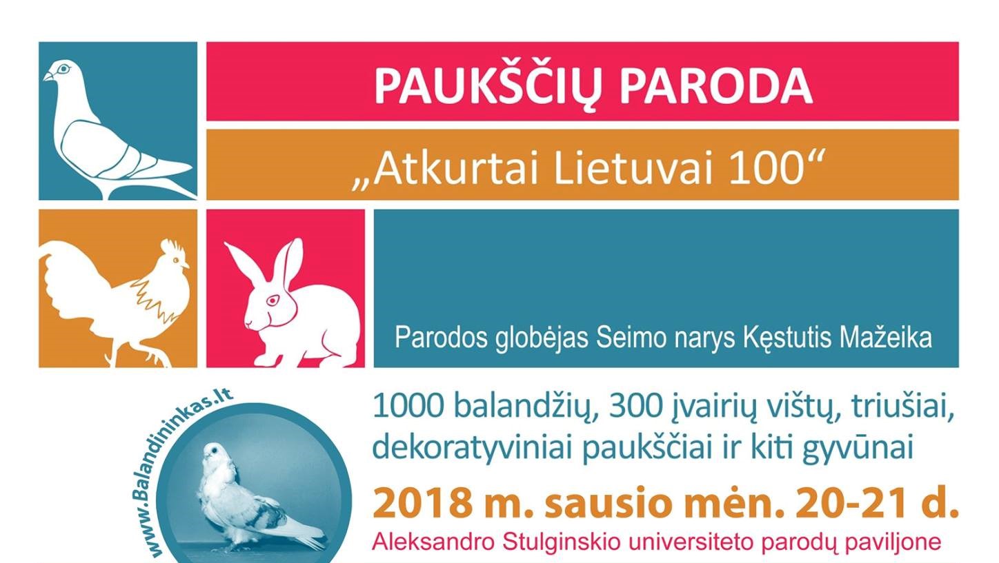 Read more about the article Paukščių paroda „Atkurtai Lietuvai 100“