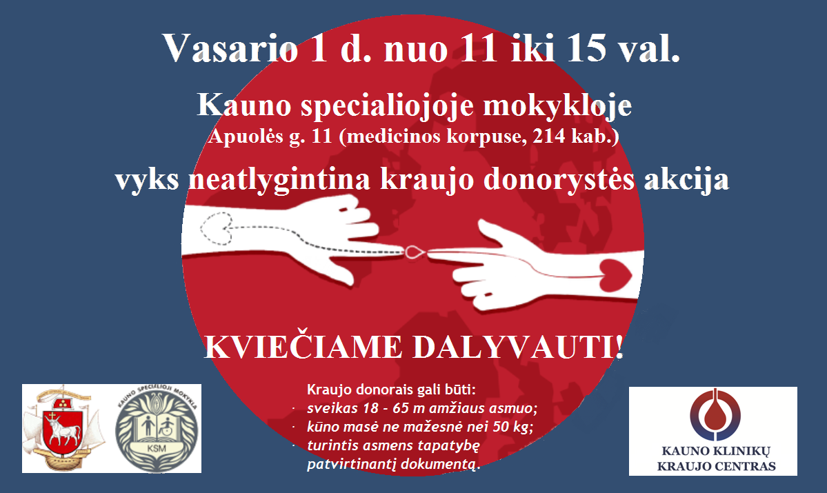 Read more about the article Kraujo donorystės akcija!